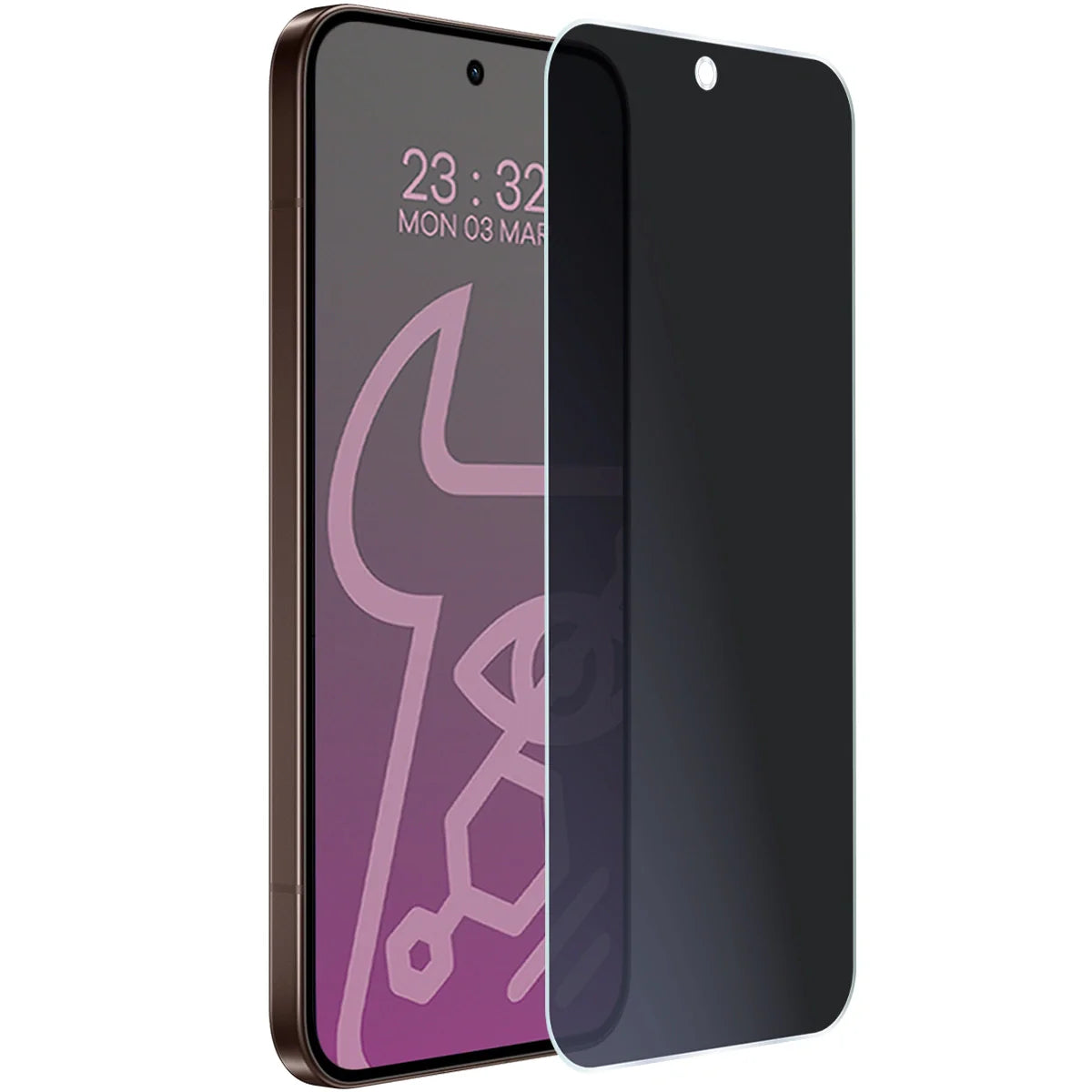 Hybridglas mit Privatschutzfilter für Oppo Reno 15 Pro, Bizon Hybrid Shadow, Matt