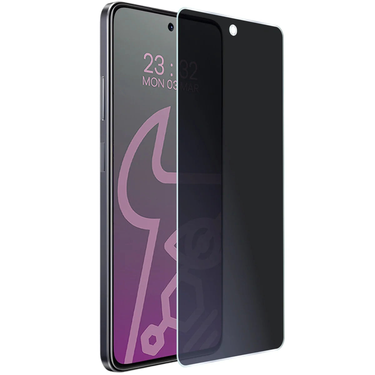 Hybridglas mit Privatschutzfilter für Realme 14x 5G, Bizon Hybrid Shadow, Matt