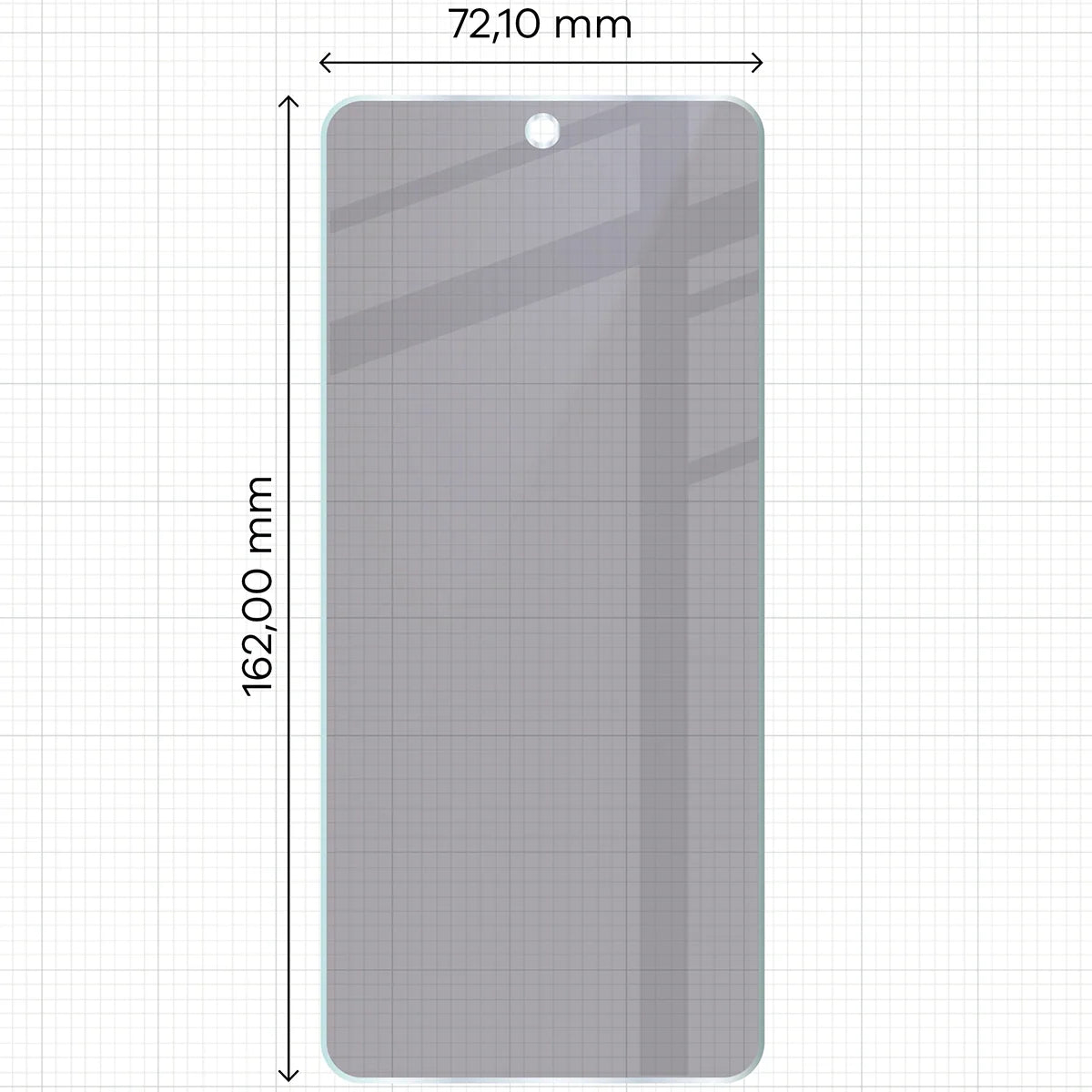 Hybridglas mit Privatschutzfilter für Realme C71 4G, Bizon Hybrid Shadow, Matt