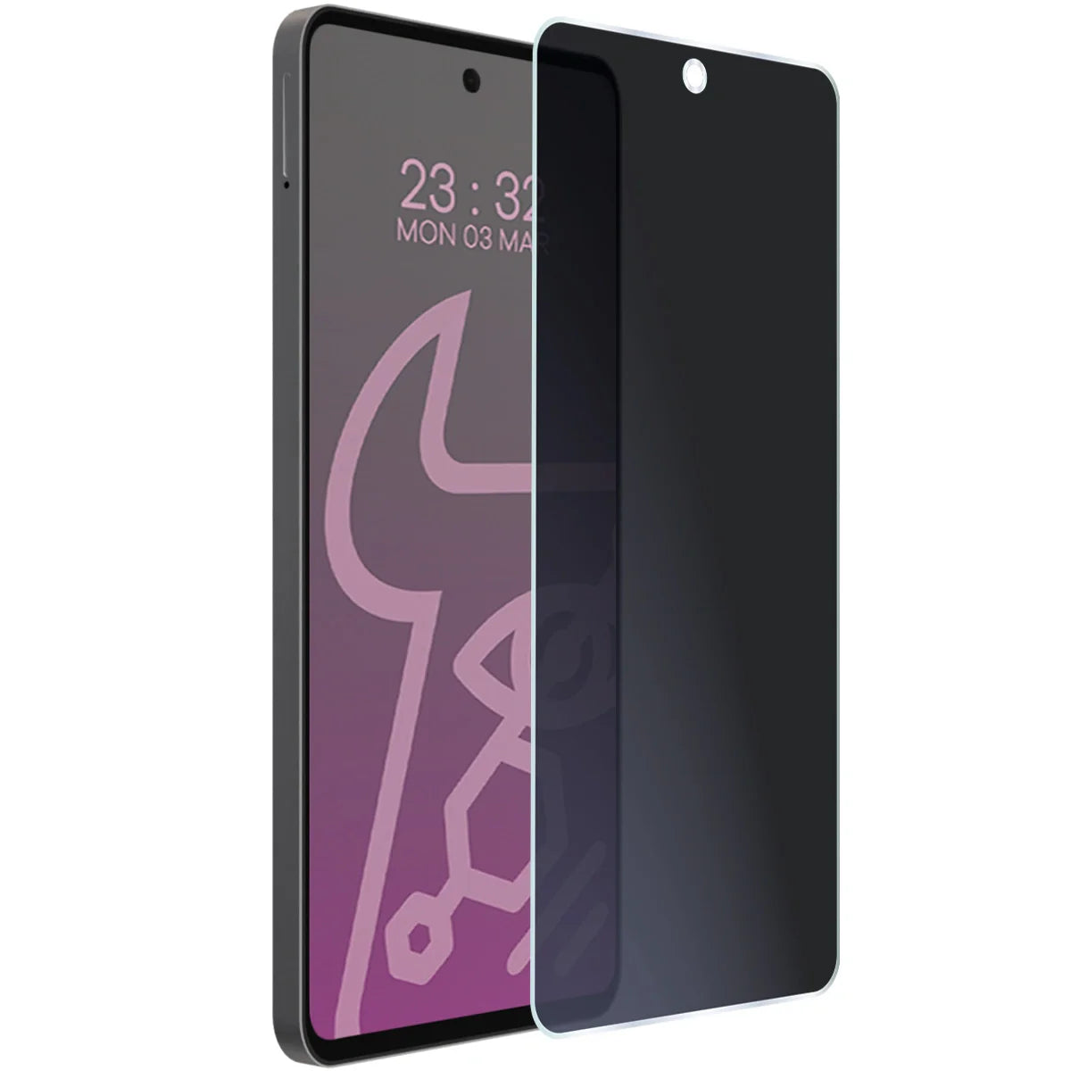 Hybridglas mit Privatschutzfilter für Realme C71 4G, Bizon Hybrid Shadow, Matt
