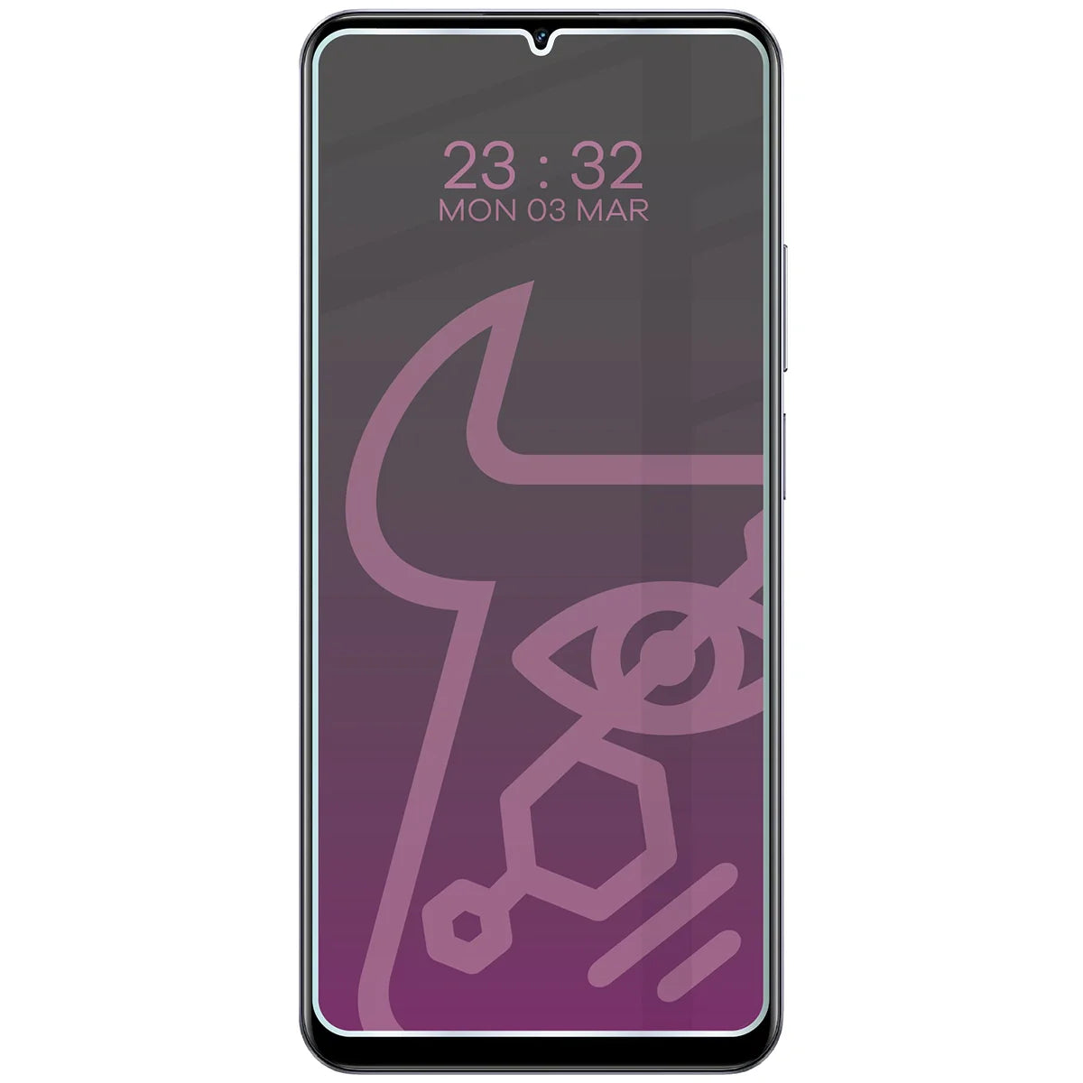 Hybridglas mit Privatschutzfilter für Realme Note 60, Bizon Hybrid Shadow, Matt