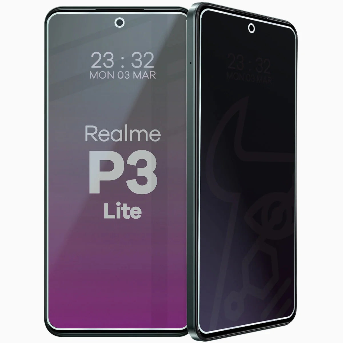 Hybridglas mit Privatschutzfilter für Realme P3 Lite, Bizon Hybrid Shadow, Matt