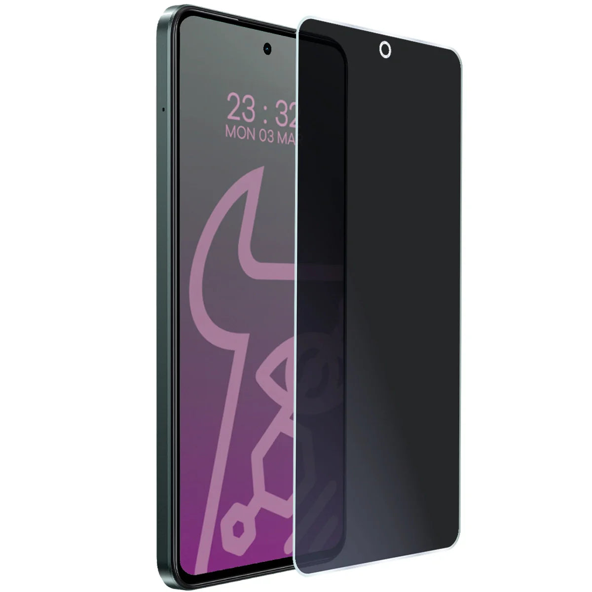 Hybridglas mit Privatschutzfilter für Realme P3 Lite, Bizon Hybrid Shadow, Matt