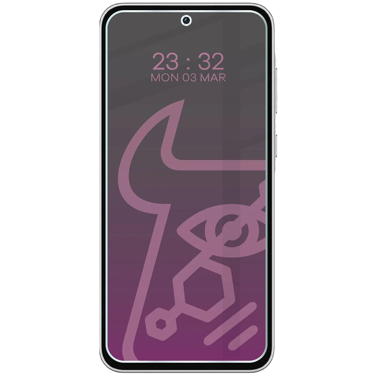 Hybridglas mit Privatschutzfilter für Galaxy A55 5G, Bizon Hybrid Shadow, Matt