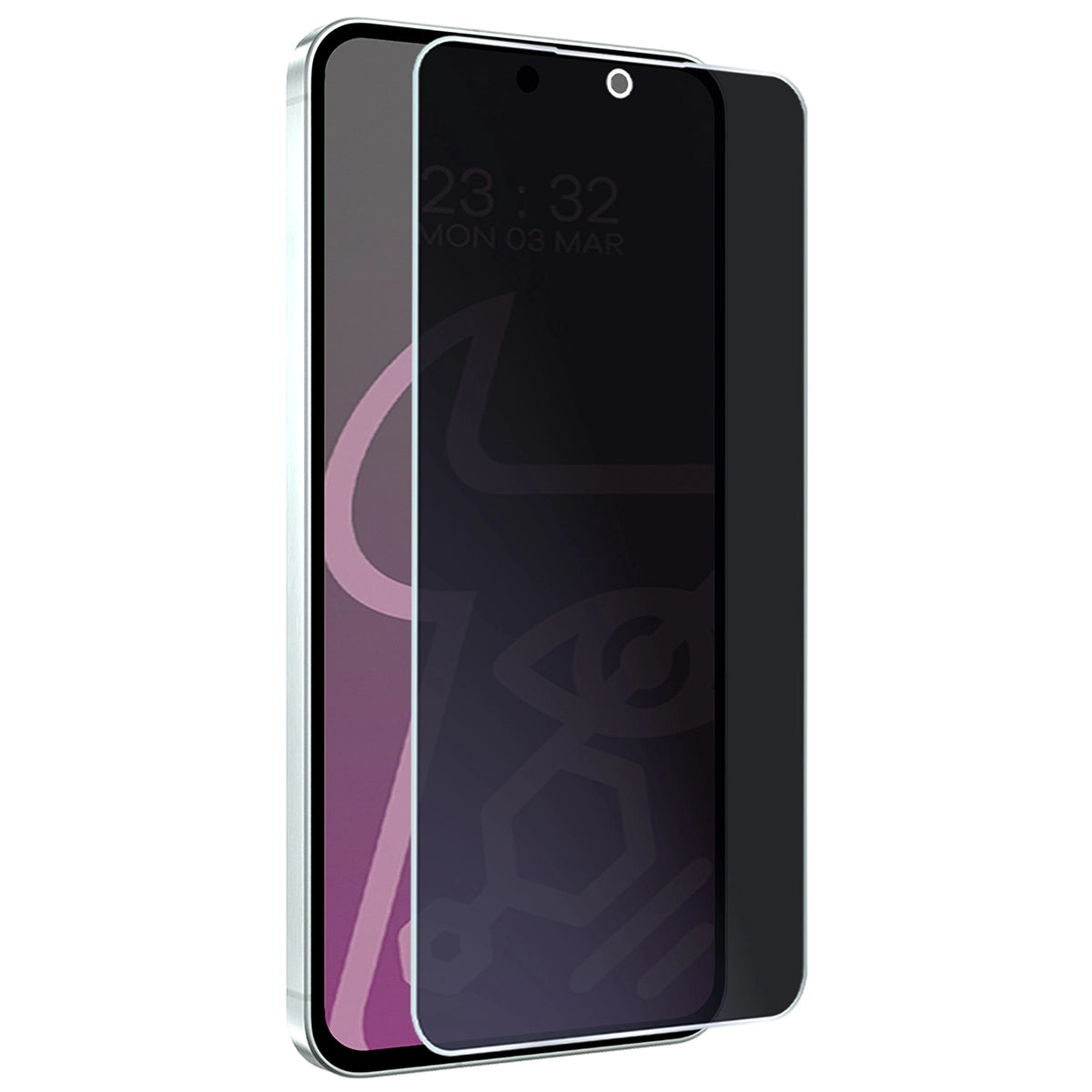 Hybridglas mit Privatschutzfilter für Galaxy A56 5G, Bizon Hybrid Shadow, Matt