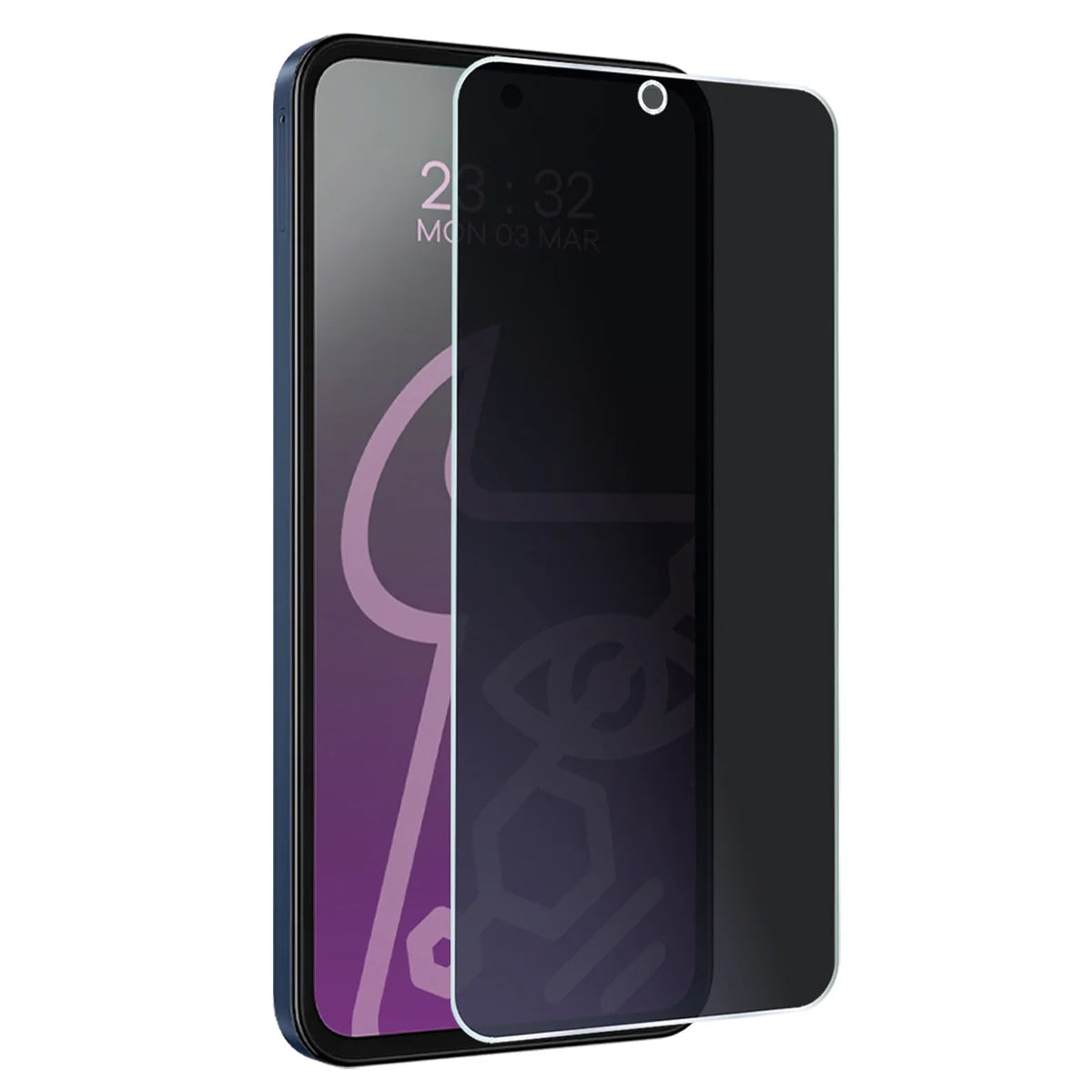 Hybridglas mit Privatschutzfilter für Galaxy M35 5G, Bizon Hybrid Shadow, Matt