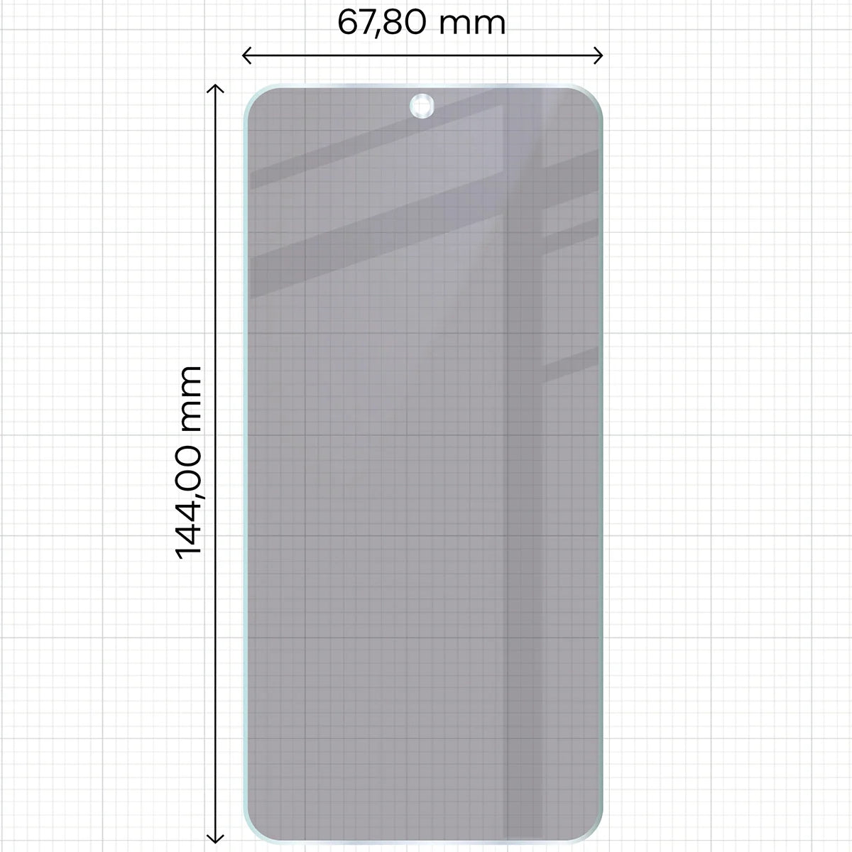 Hybridglas mit Privatschutzfilter für Galaxy S24, Bizon Hybrid Shadow, Matt
