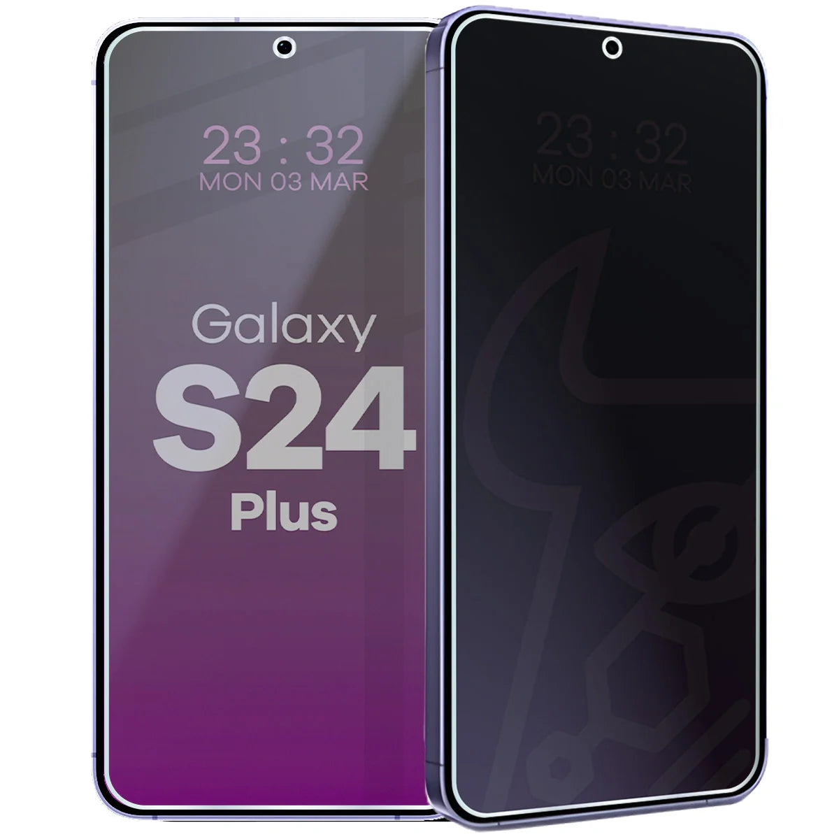 Hybridglas mit Privatschutzfilter für Galaxy S24 Plus, Bizon Hybrid Shadow, Matt