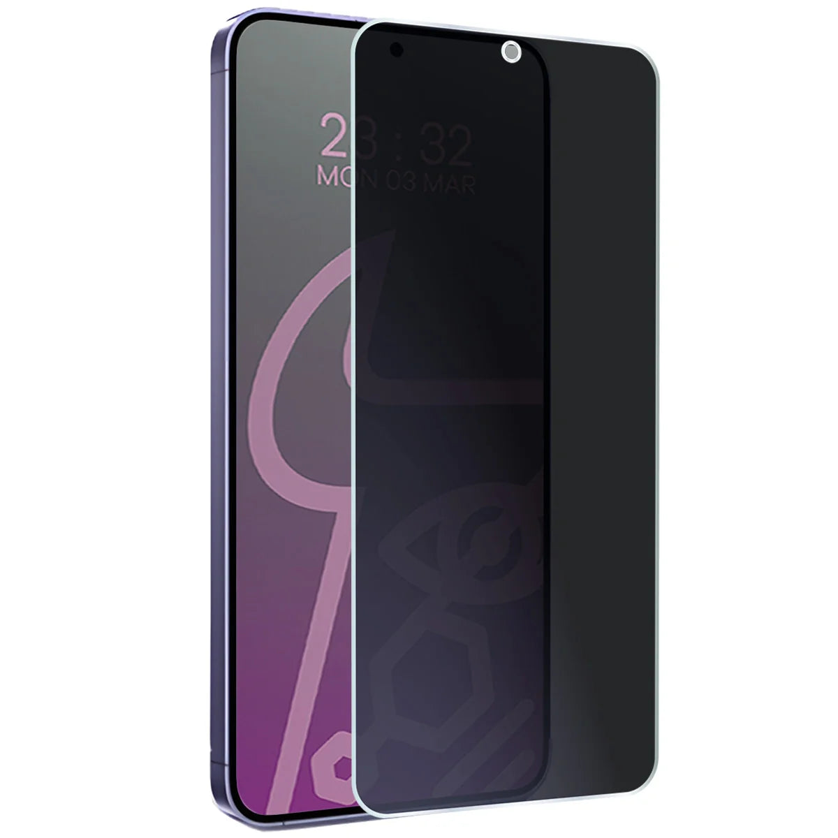 Hybridglas mit Privatschutzfilter für Galaxy S24 Plus, Bizon Hybrid Shadow, Matt