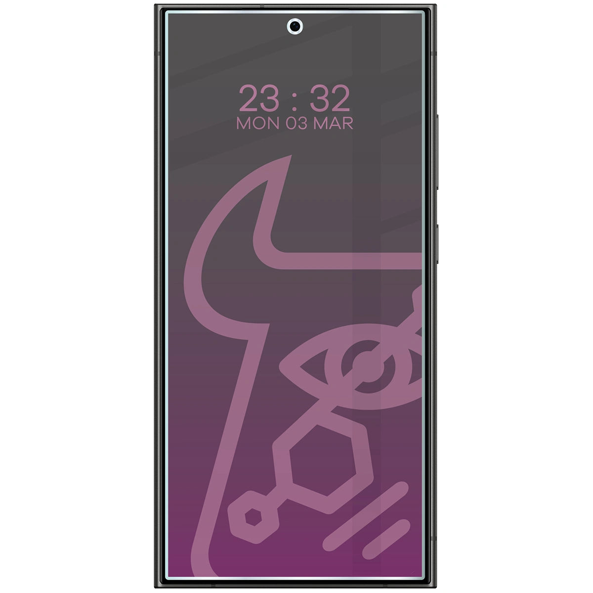 Hybridglas mit Privatschutzfilter für Samsung Galaxy S24 Ultra, Bizon Hybrid Shadow, Matt