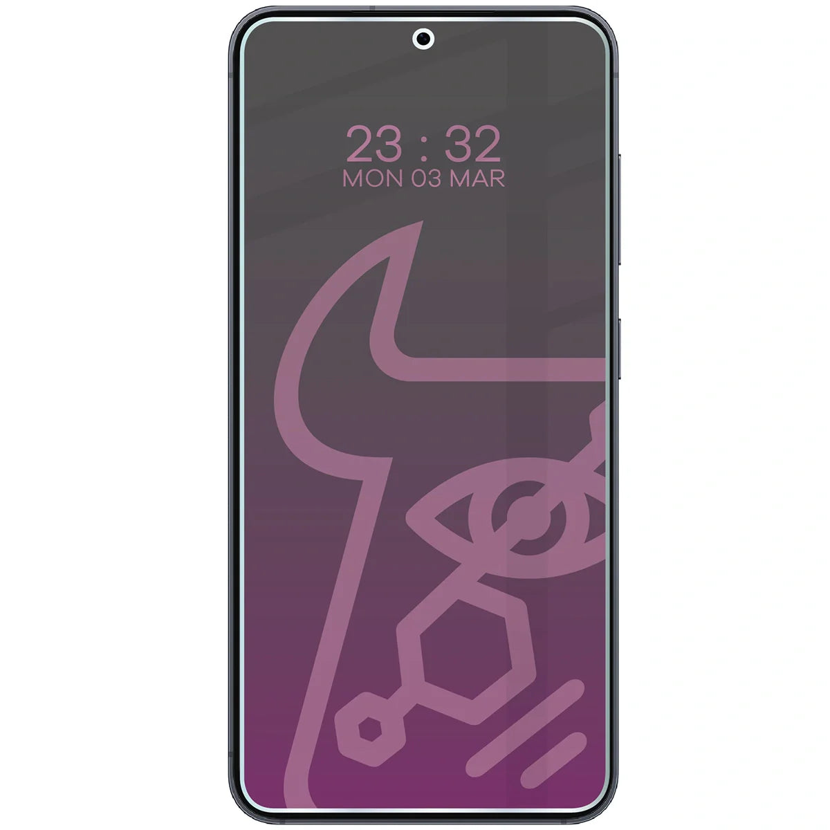 Hybridglas mit Privatschutzfilter für Galaxy S25, Bizon Hybrid Shadow, Matt