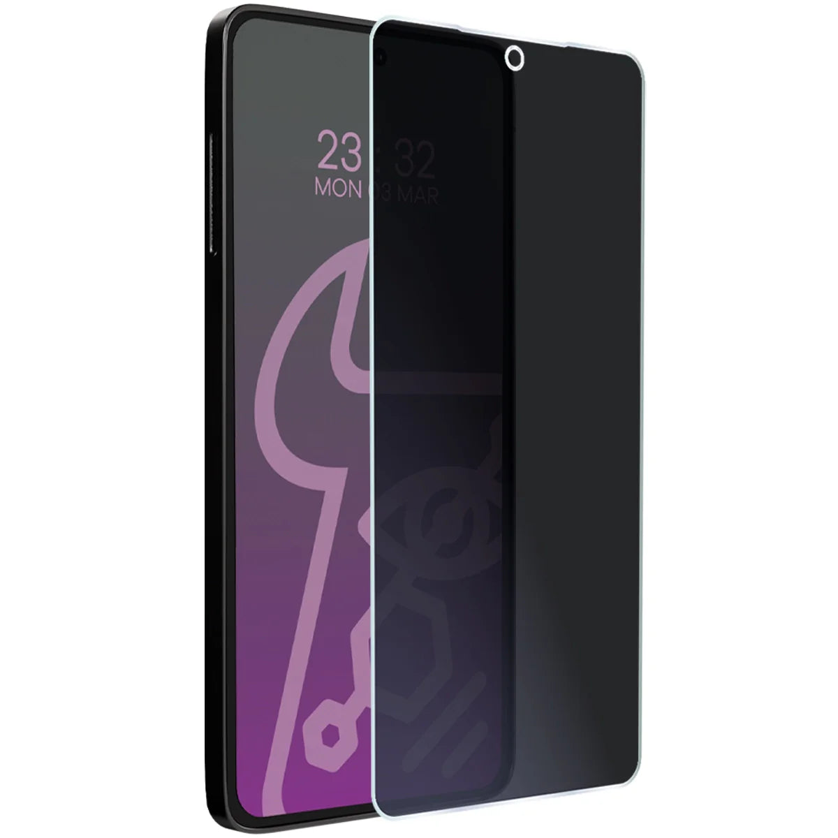Hybridglas mit Privatschutzfilter für Galaxy S25 Edge, Bizon Hybrid Shadow, Matt