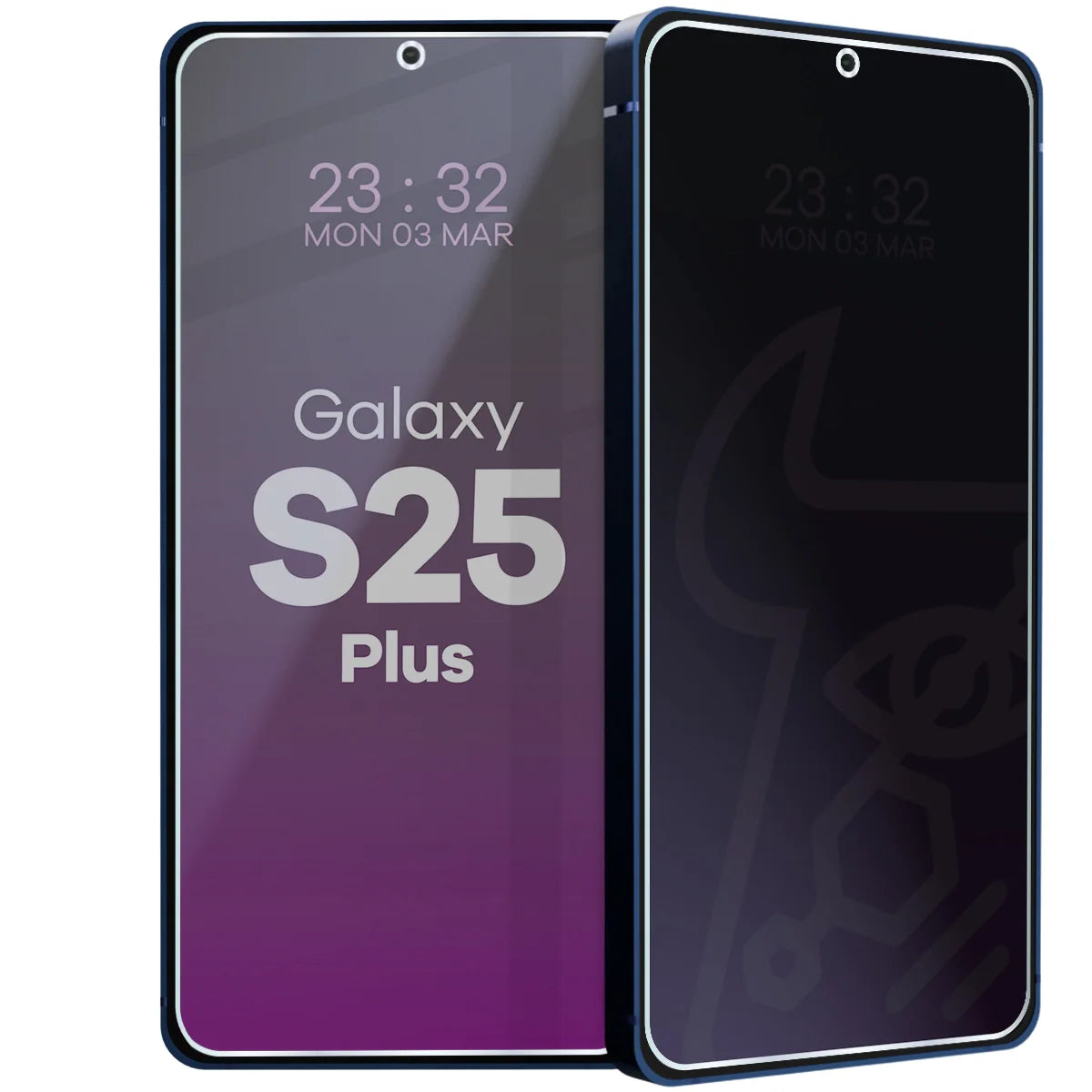 Hybridglas mit Privatschutzfilter für Galaxy S25 Plus, Bizon Hybrid Shadow, Matt