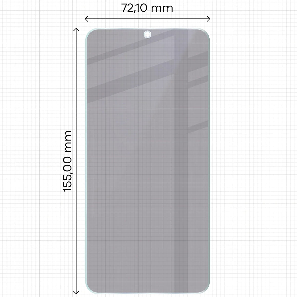 Hybridglas mit Privatschutzfilter für Galaxy S25 Plus, Bizon Hybrid Shadow, Matt