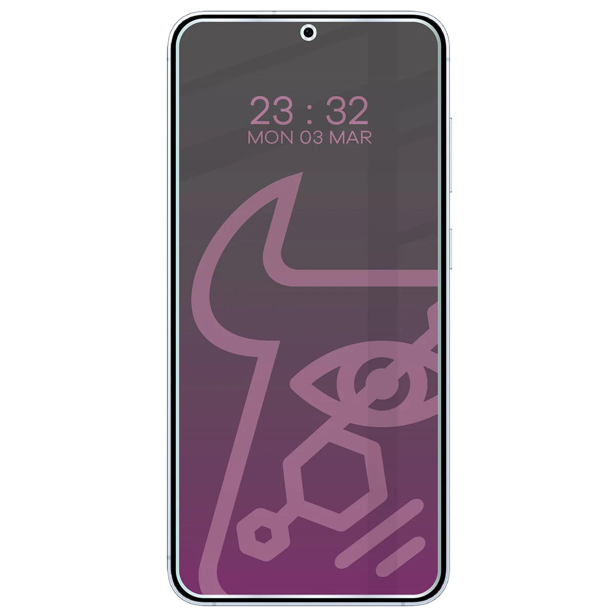 Hybridglas mit Privatschutzfilter für Galaxy S25 Plus, Bizon Hybrid Shadow, Matt