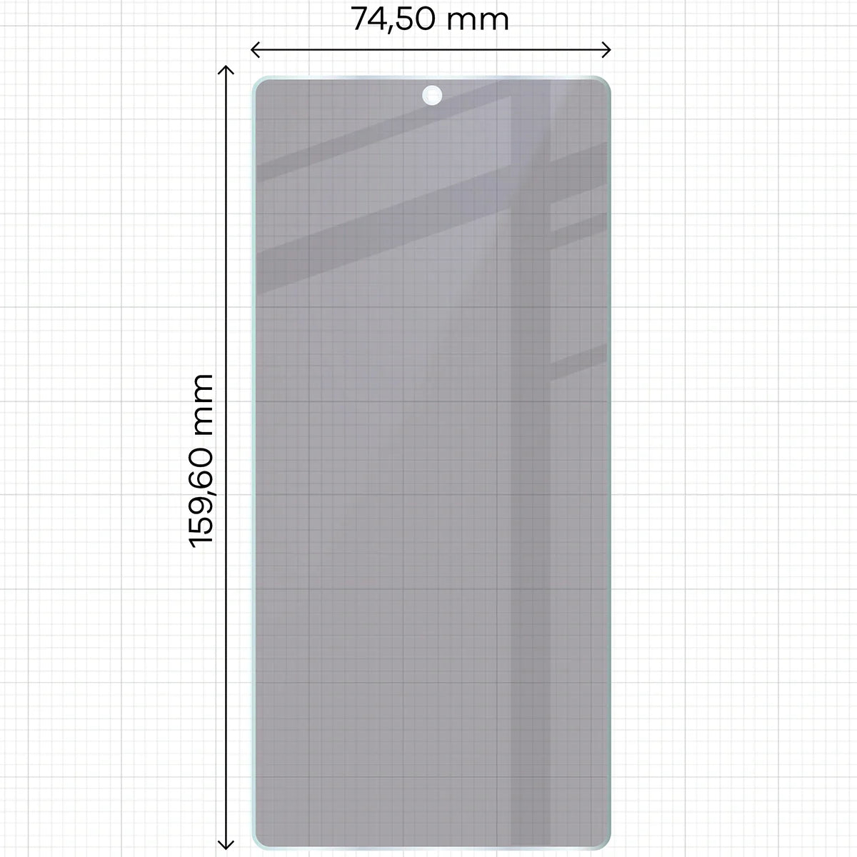 Hybridglas mit Privatschutzfilter für Galaxy S25 Ultra, Bizon Glass Mule Shadow, Matt
