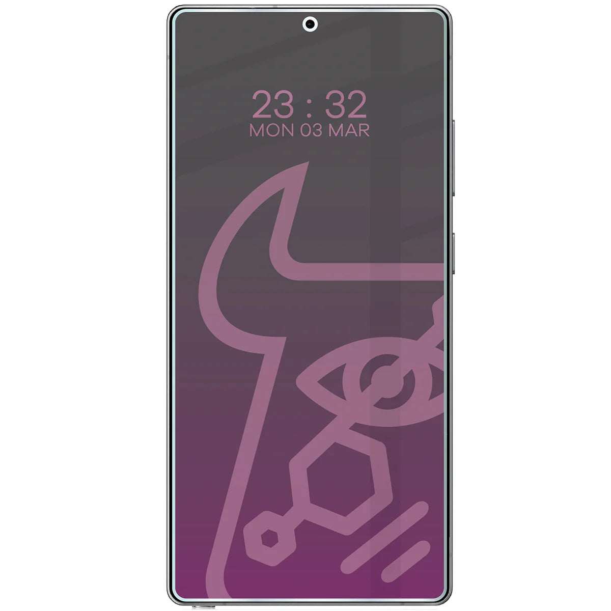 Hybridglas mit Privatschutzfilter für Galaxy S25 Ultra, Bizon Glass Mule Shadow, Matt