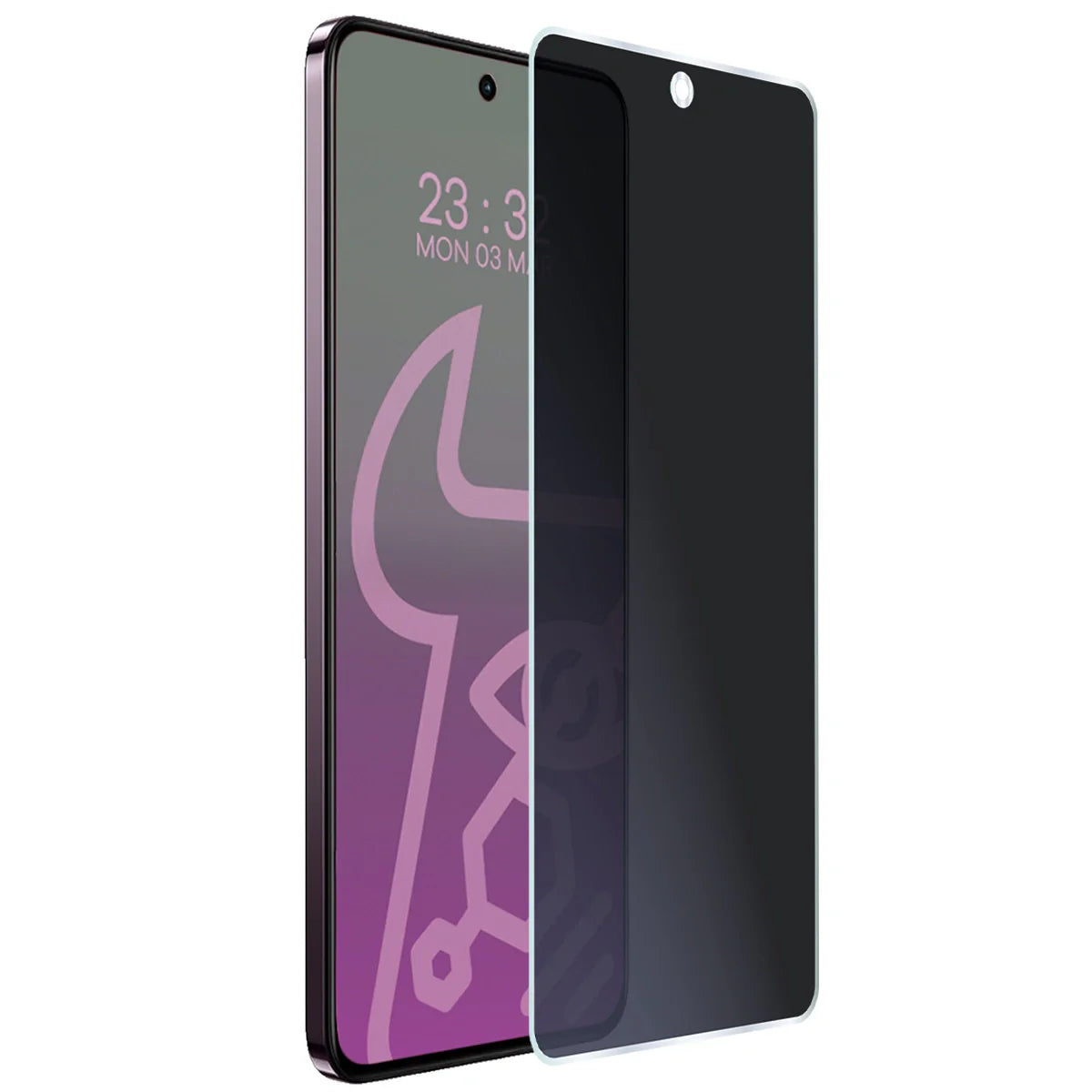 Hybridglas mit Privatschutzfilter für Vivo V50 Lite 4G, Bizon Hybrid Shadow, Matt