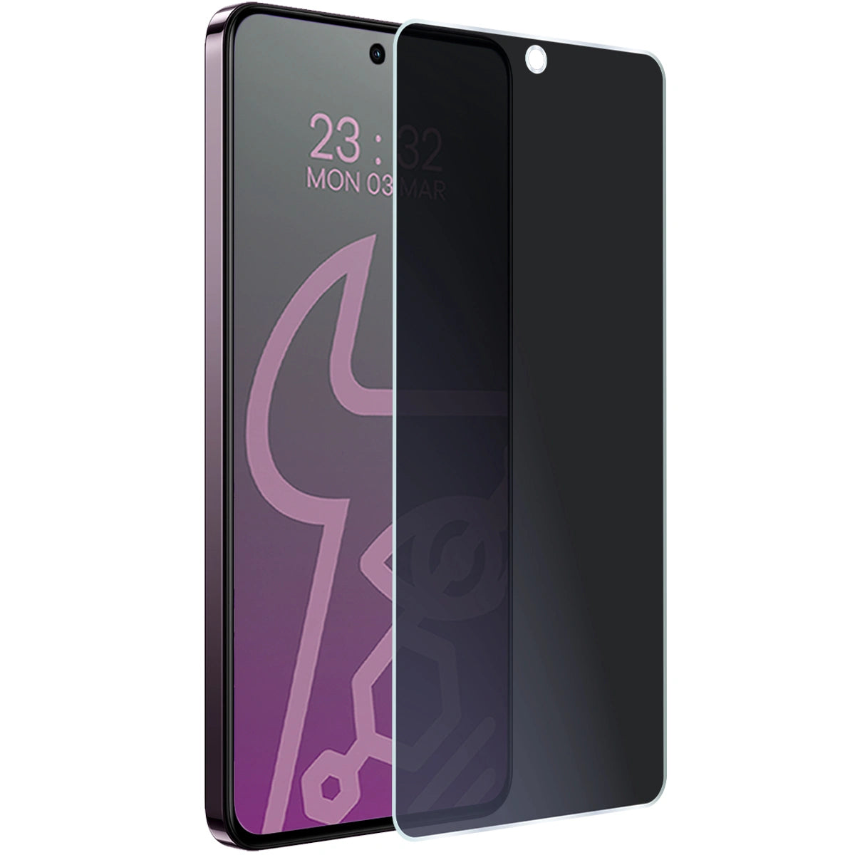 Hybridglas mit Privatschutzfilter für Vivo V50 Lite 5G, Bizon Hybrid Shadow, Matt