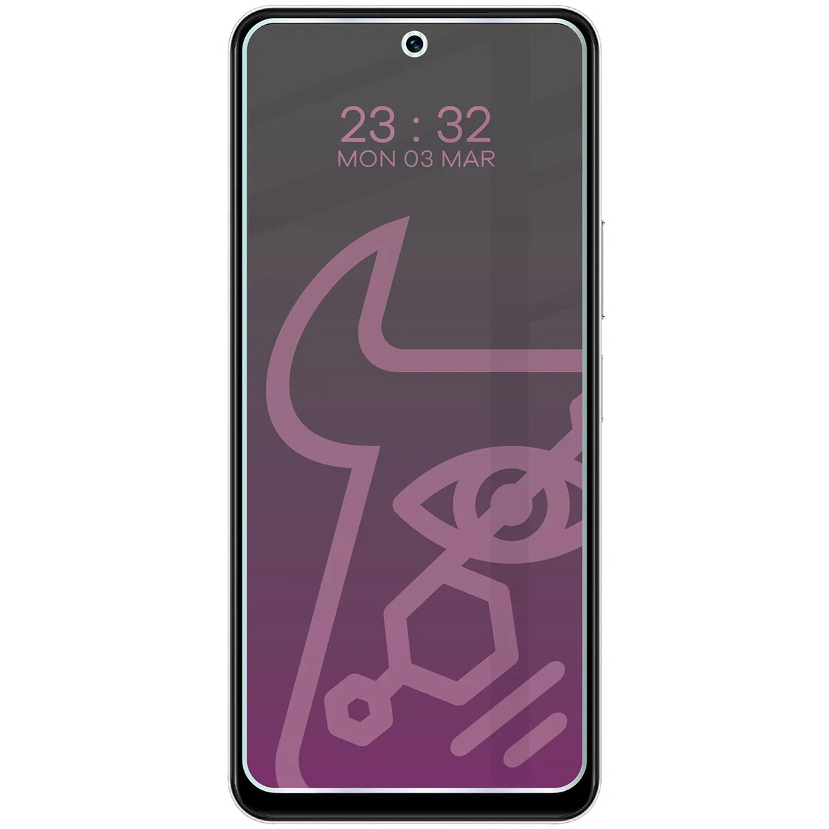 Hybridglas mit Privatschutzfilter für Vivo Y19s, Bizon Hybrid Shadow, Matt
