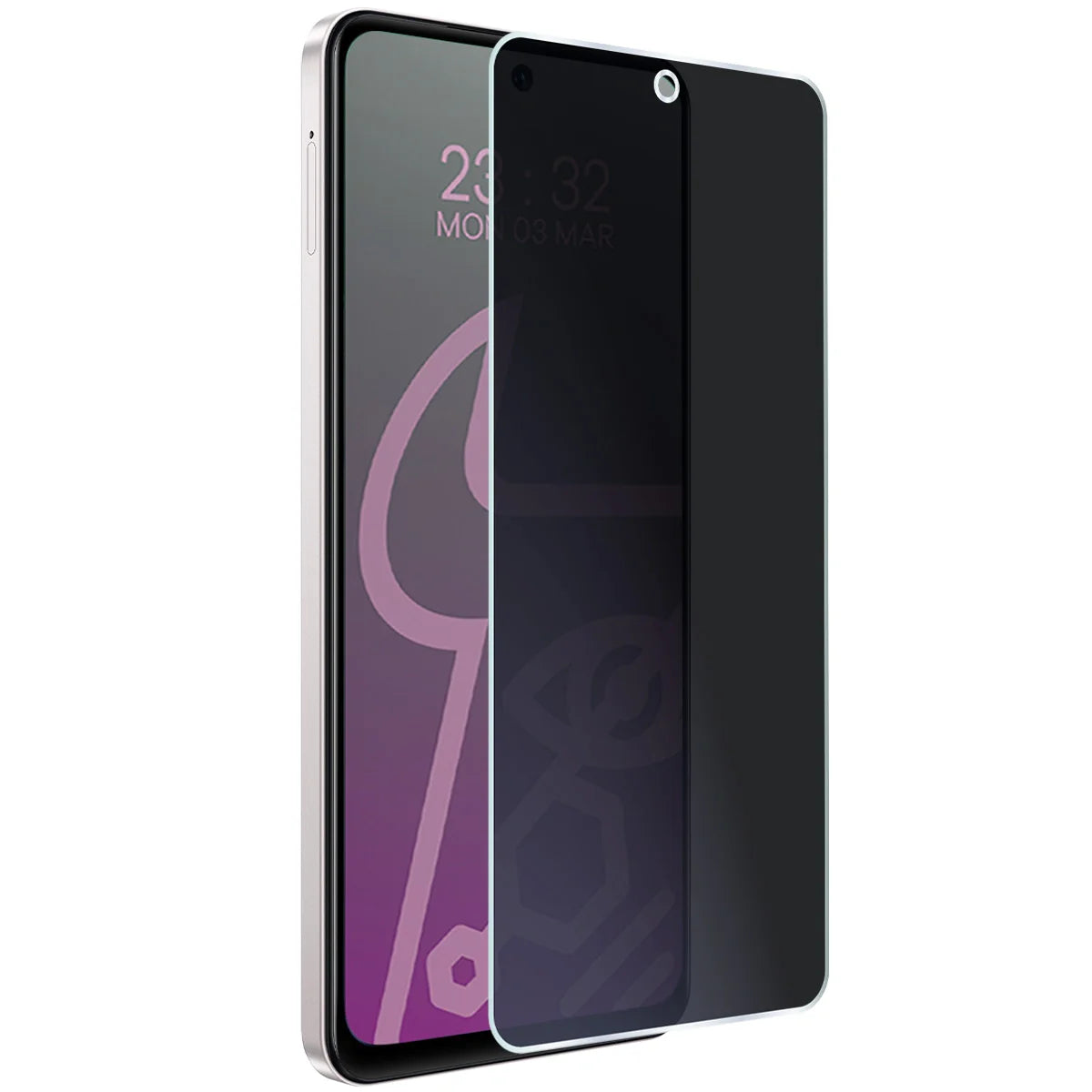 Hybridglas mit Privatschutzfilter für Vivo Y19s, Bizon Hybrid Shadow, Matt