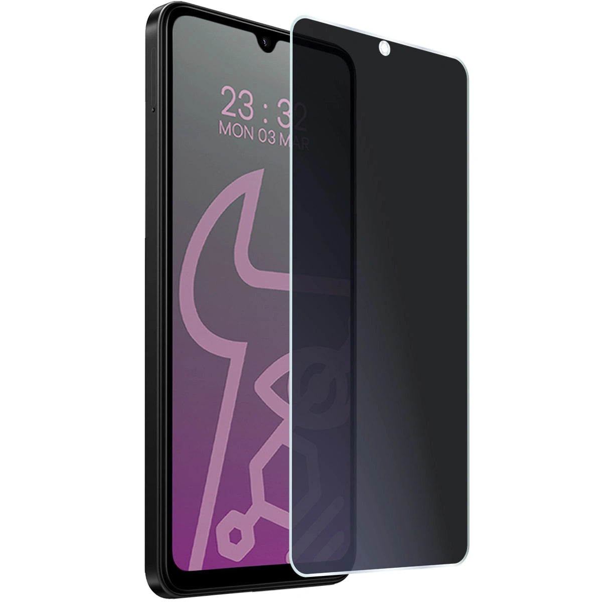 Hybridglas mit Privatschutzfilter für Xiaomi POCO C75, Bizon Hybrid Shadow, Matt