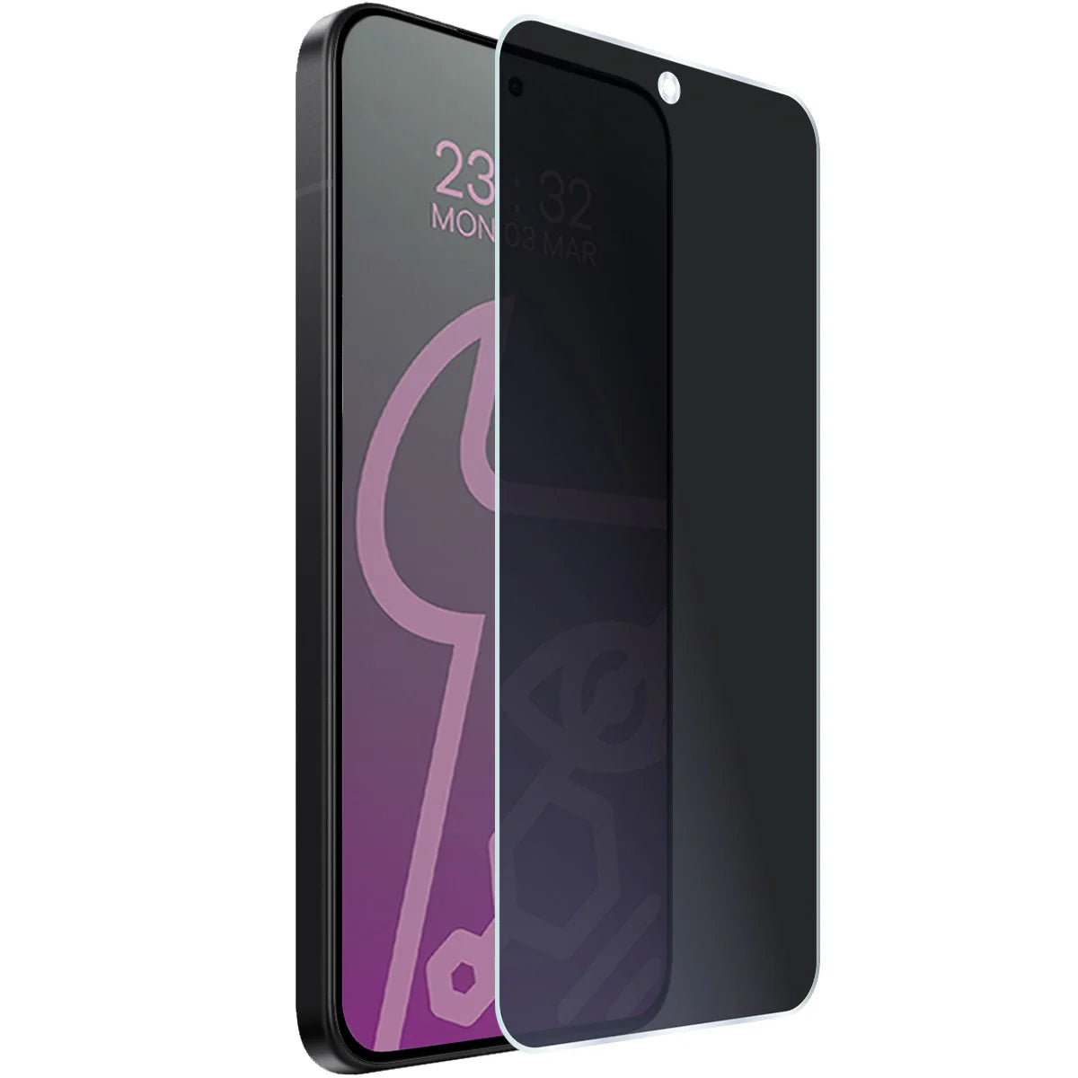 Hybridglas mit Privatschutzfilter für Xiaomi POCO F7, Bizon Hybrid Shadow, Matt