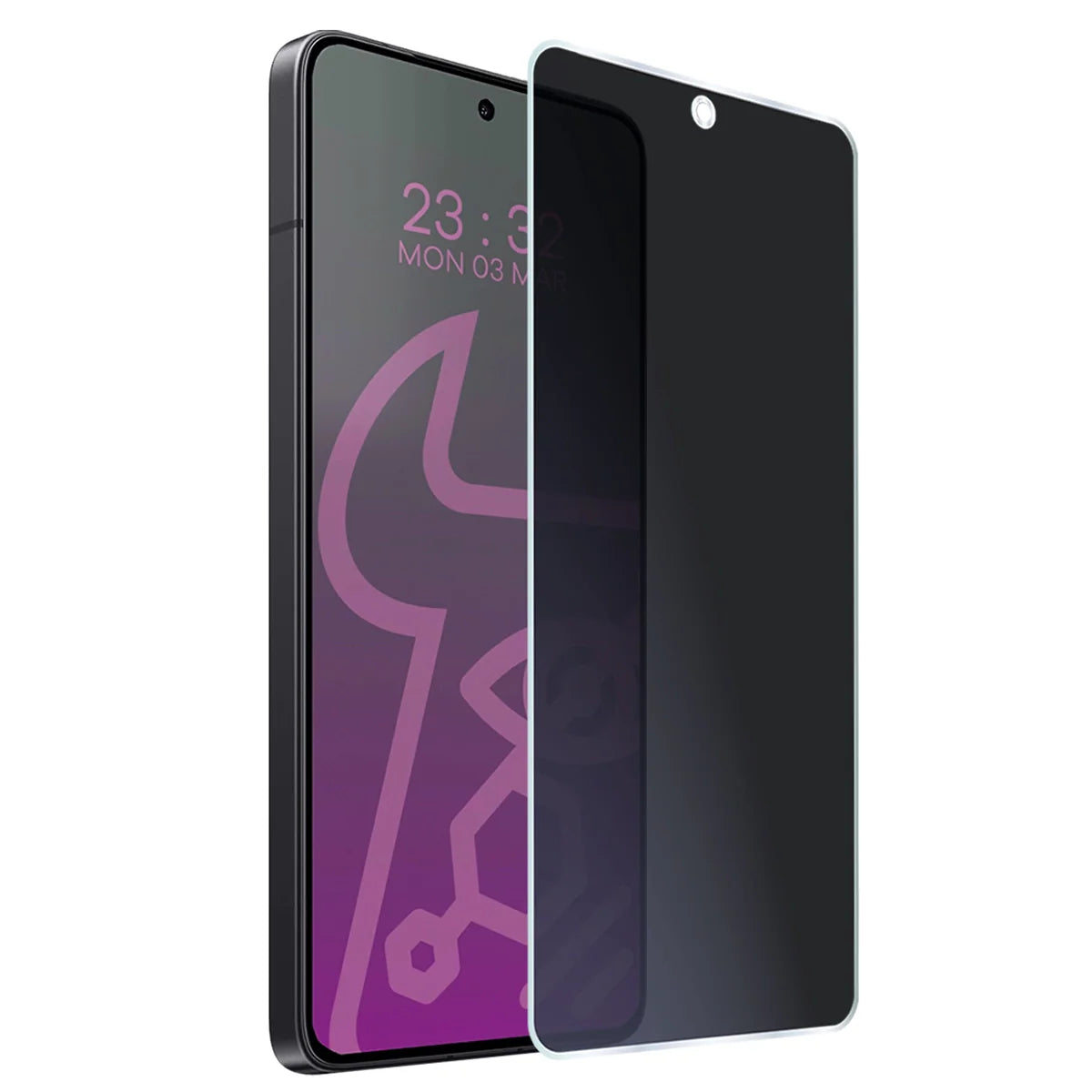 Hybridglas mit Privatschutzfilter für Xiaomi POCO F7 Pro, Bizon Hybrid Shadow, Matt
