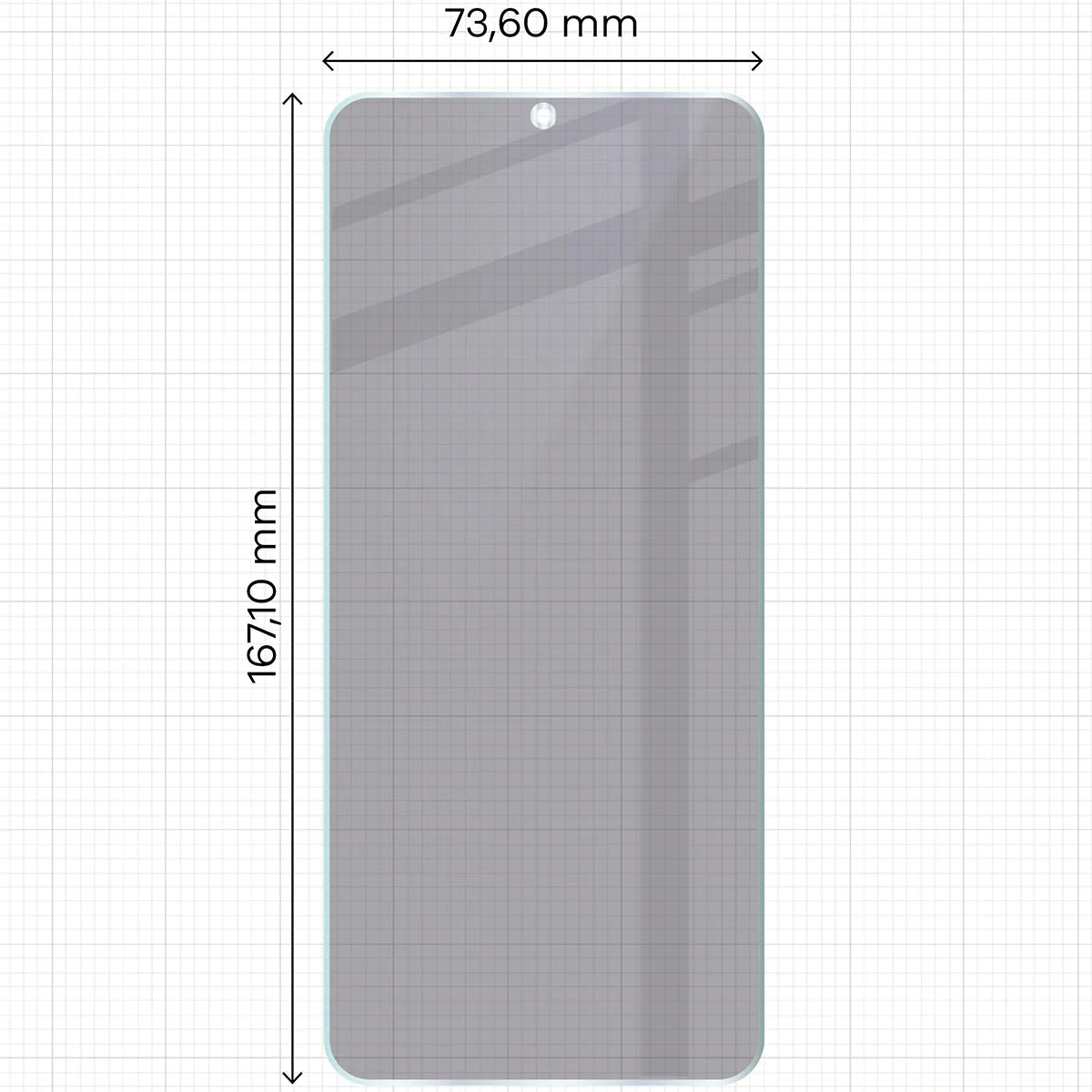 Hybridglas mit Privatschutzfilter für Xiaomi POCO M7 5G, Bizon Hybrid Shadow, Matt