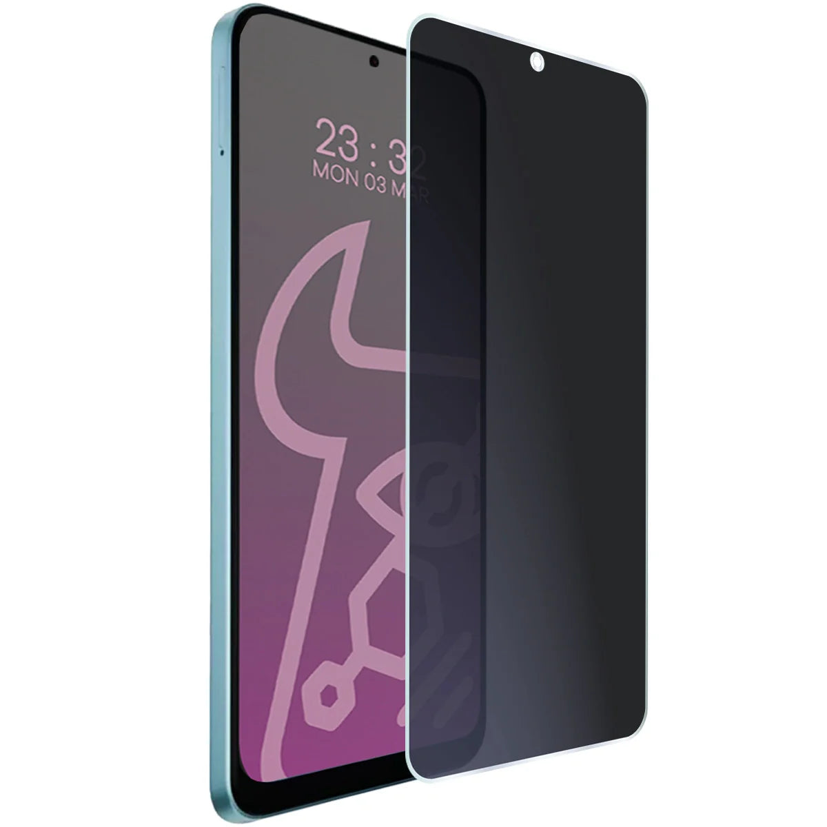Hybridglas mit Privatschutzfilter für Xiaomi POCO M7 5G, Bizon Hybrid Shadow, Matt
