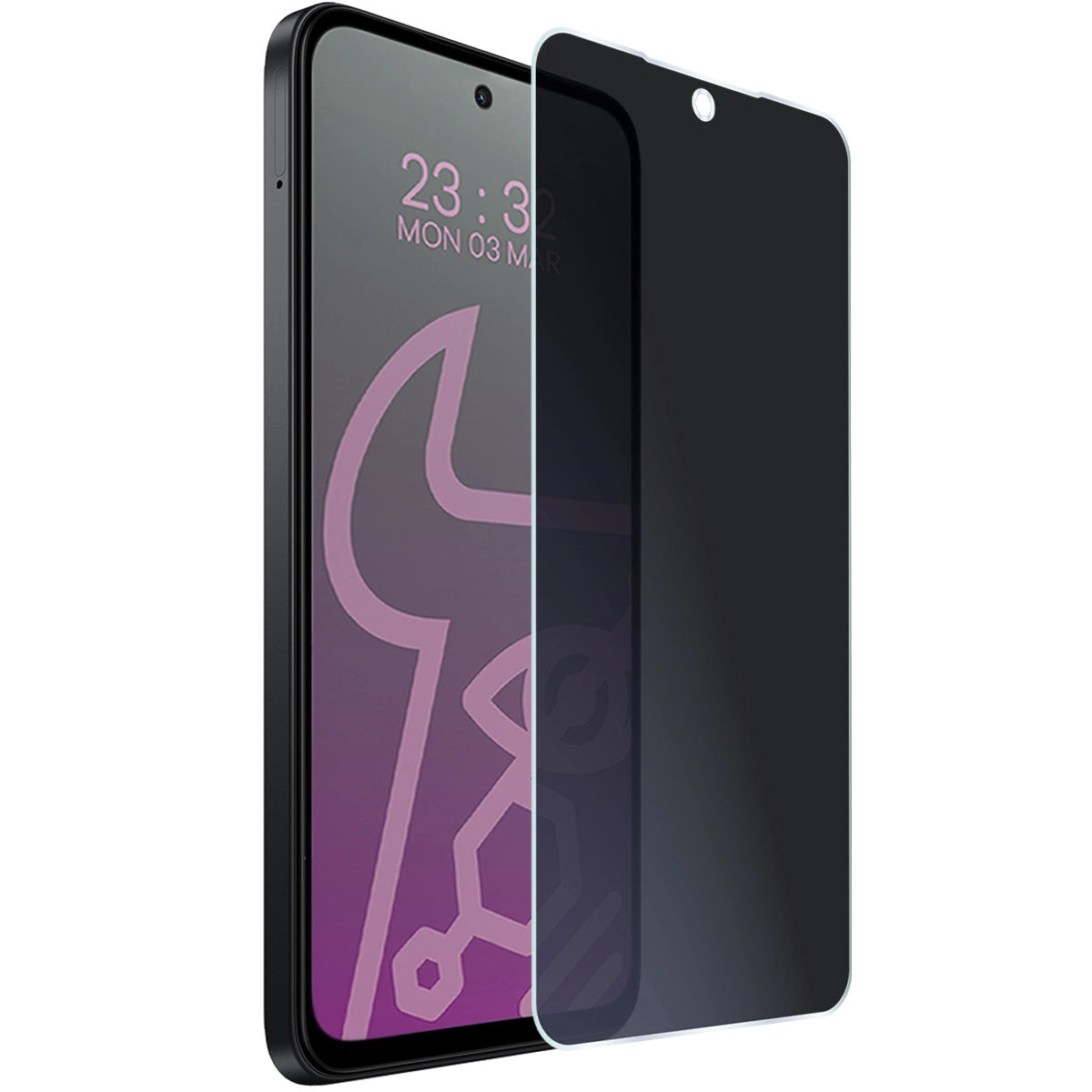 Hybridglas mit Privatschutzfilter für Xiaomi Redmi 15 5G, Bizon Hybrid Shadow, Matt