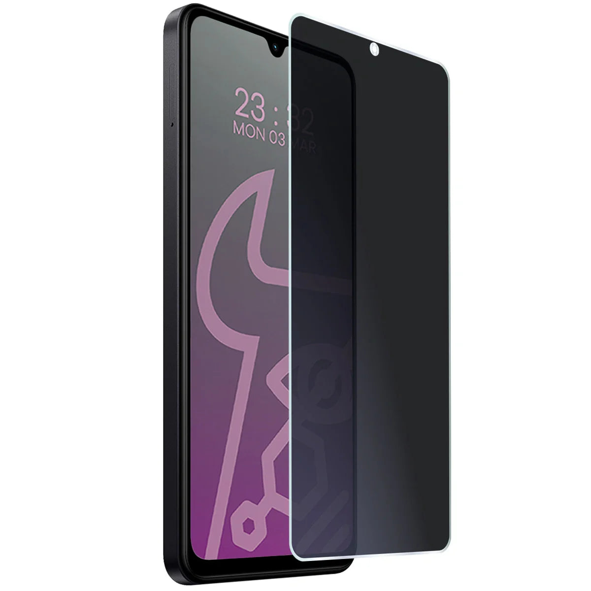 Hybridglas mit Privatschutzfilter für Xiaomi Redmi A5 4G, Bizon Hybrid Shadow, Matt