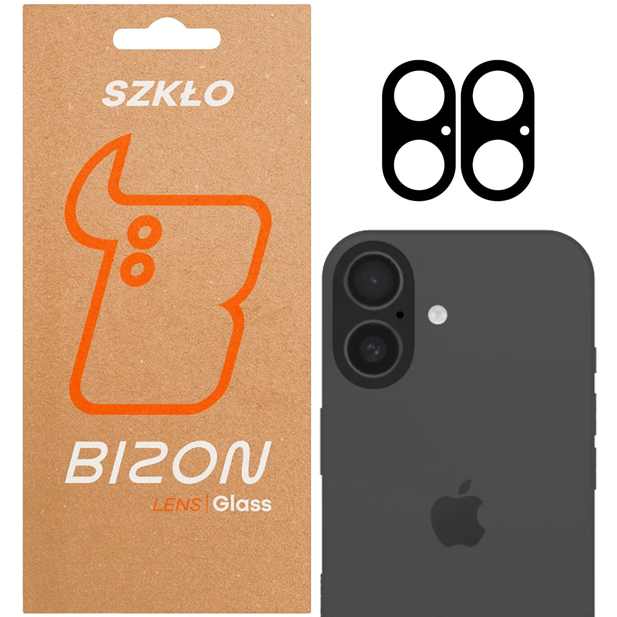 Gehärtetes Glas für die Kamera für iPhone 17, Bizon Glass Lens, 2 Stück