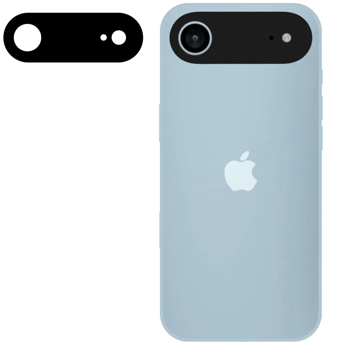Gehärtetes Glas für die Kamera für iPhone Air, Bizon Glass Lens, 2 Stück