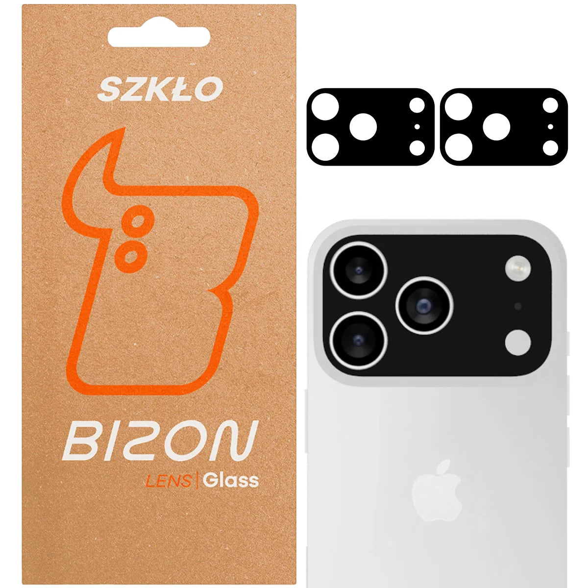 Gehärtetes Glas für die Kamera für iPhone 17 Pro, Bizon Glass Lens, 2 Stück