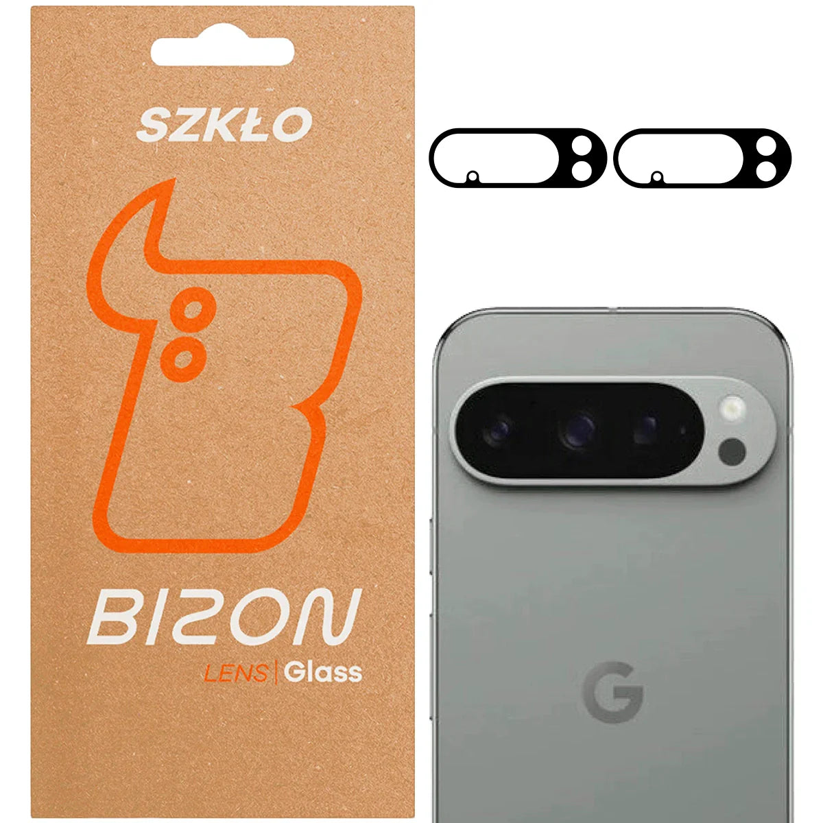 Gehärtetes Glas für die Kamera für Pixel 10 Pro, Bizon Glass Lens, 2 Stück