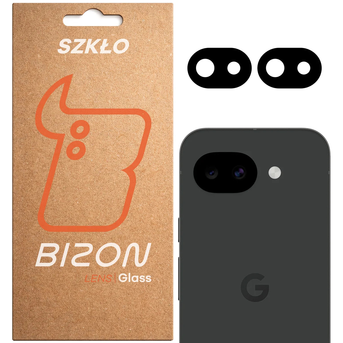 Gehärtetes Glas für die Kamera für Google Pixel 10a, Bizon Glass Lens, 2 Stück