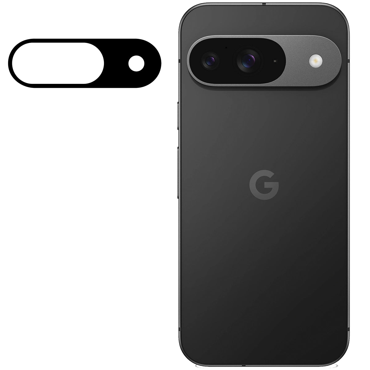 Gehärtetes Glas für die Kamera für Pixel 9, Bizon Glass Silk Lens, 2 Stück