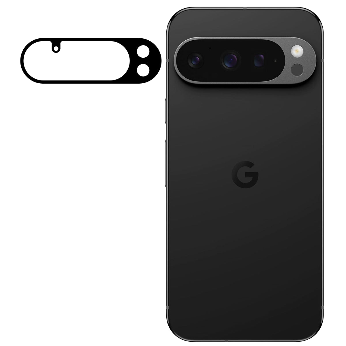 Gehärtetes Glas für die Kamera für Pixel 9 Pro, Bizon Glass Silk Lens, 2 Stück