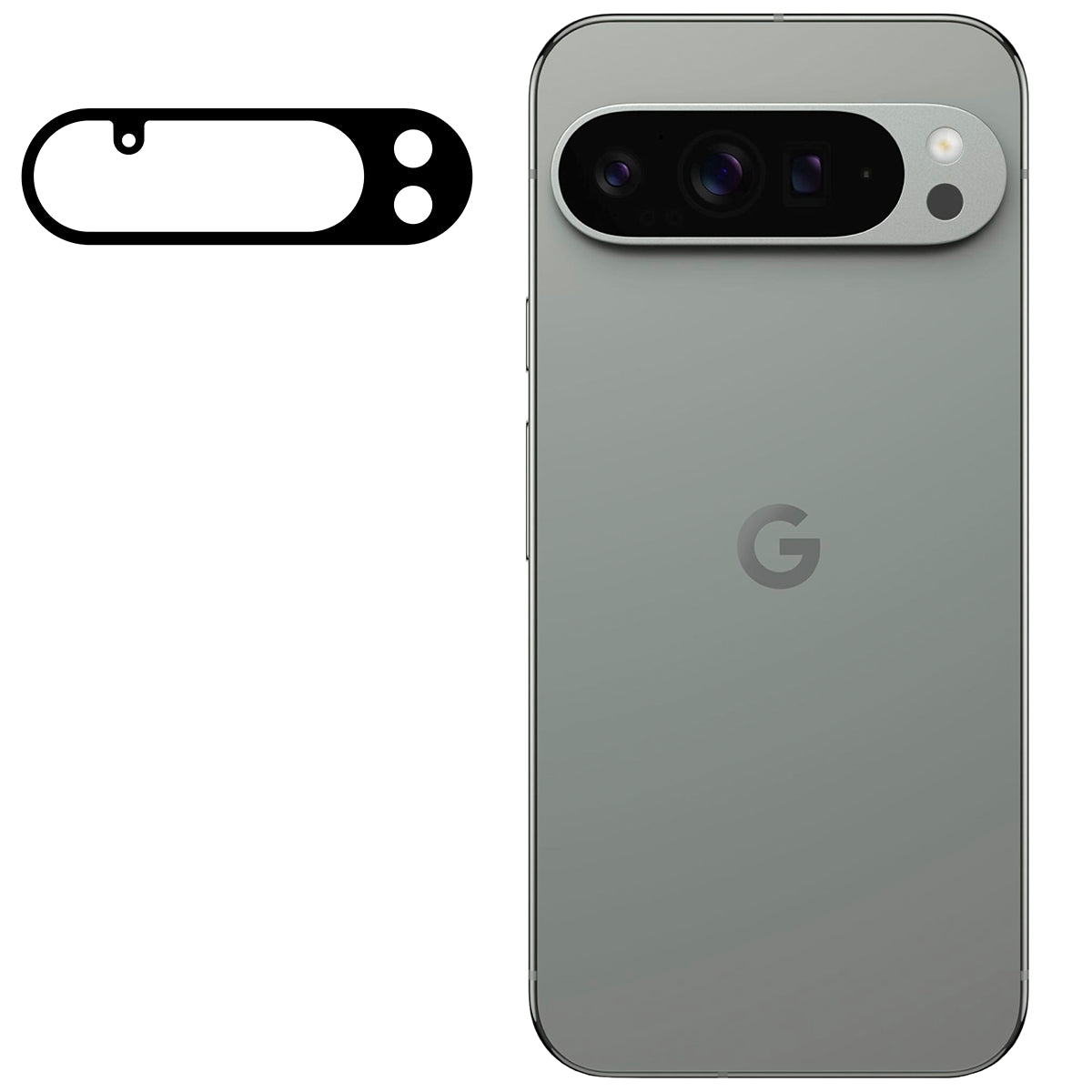 Gehärtetes Glas für die Kamera für Pixel 9 Pro XL, Bizon Glass Silk Lens, 2 Stück