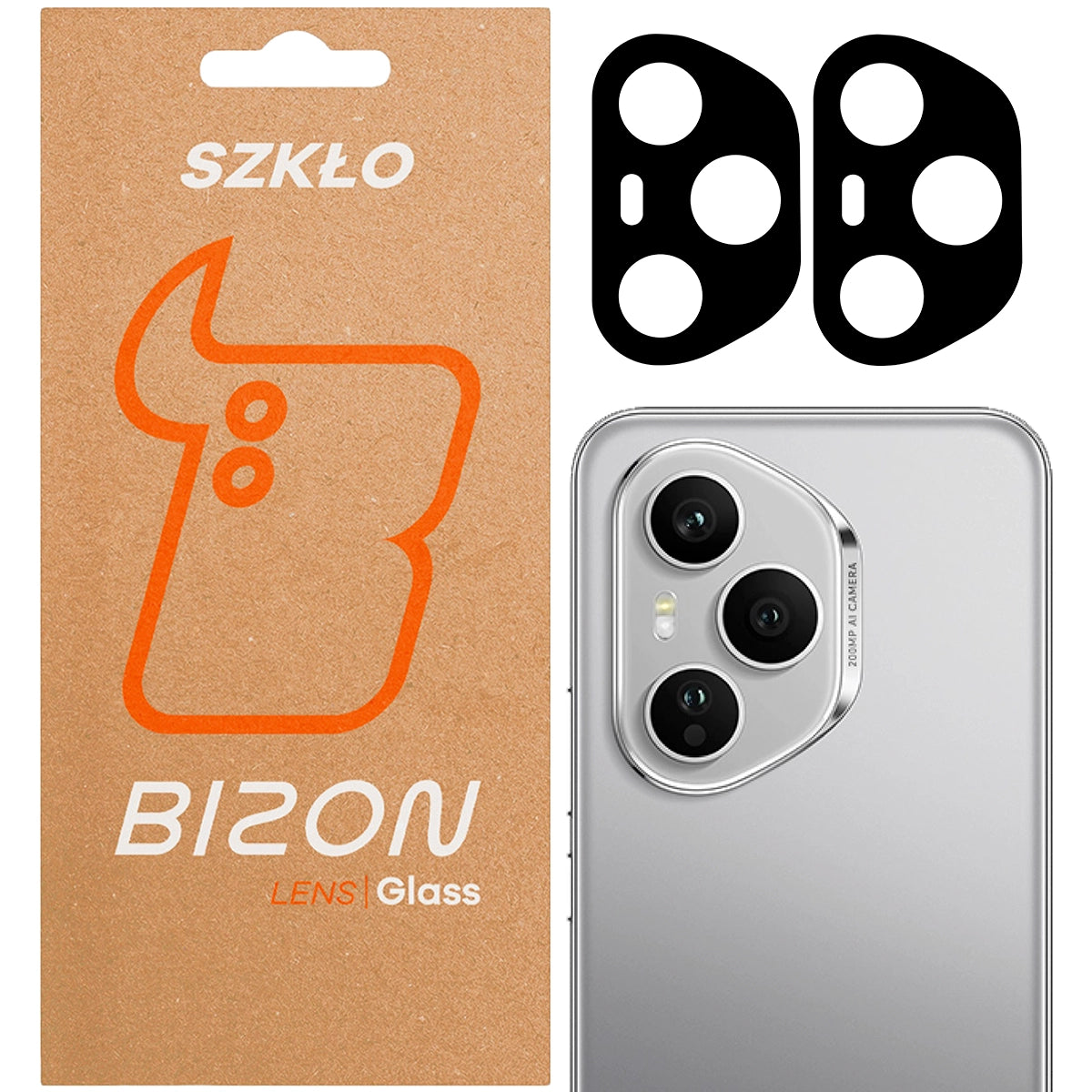 Gehärtetes Glas für die Kamera für Honor 400 Pro, Bizon Glass Lens, 2 Stück
