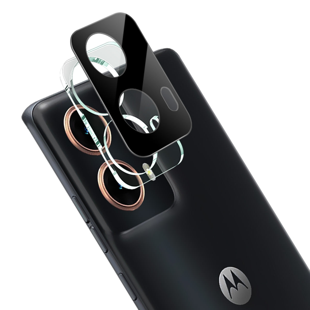 Gehärtetes Glas für die Kamera für Motorola Moto G85 5G, Bizon Glass Silk Lens, 2 Stück
