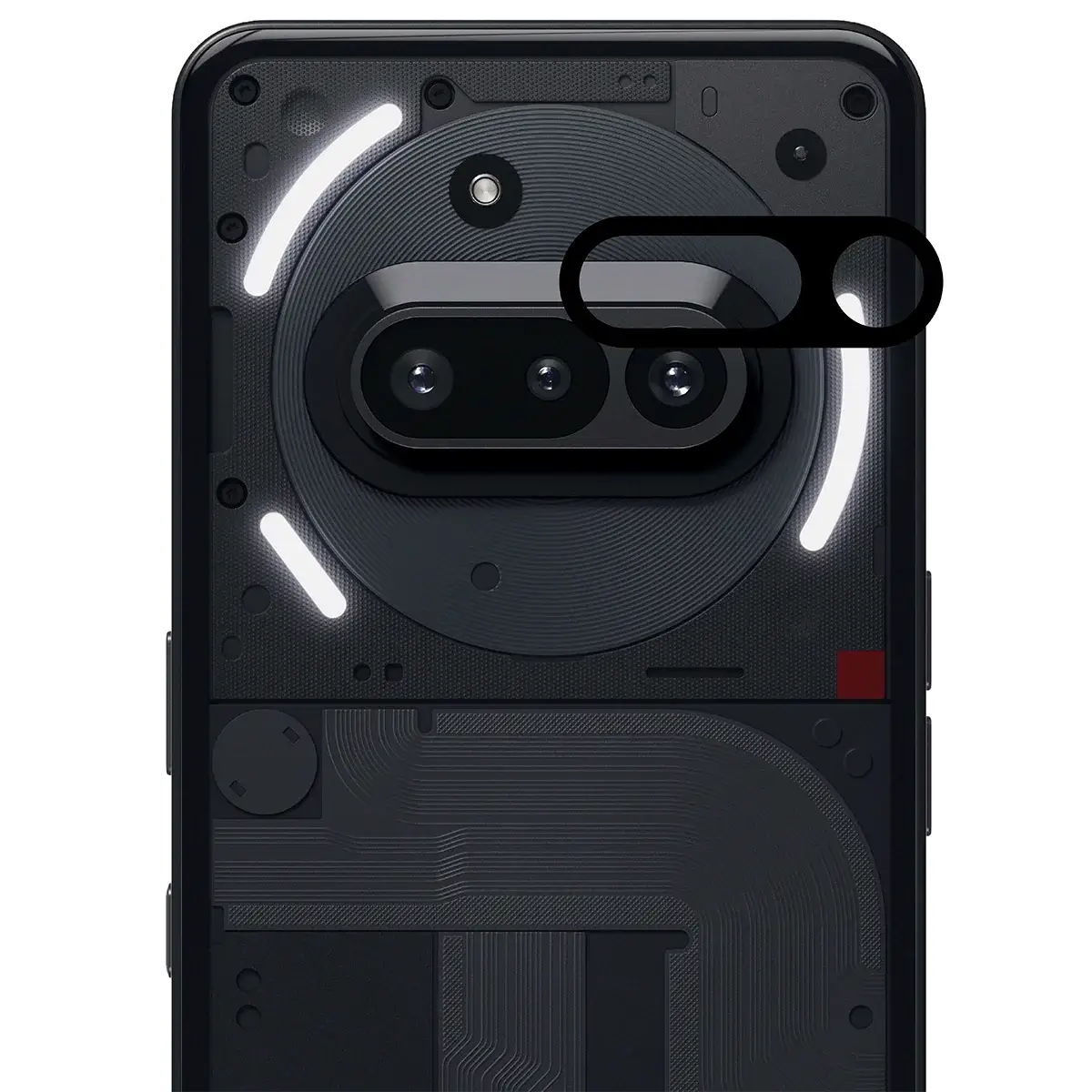 Gehärtetes Glas für die Kamera für Nothing Phone (3a), Bizon Glass Silk Lens, 2 Stück