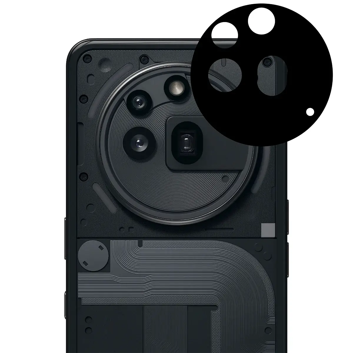 Gehärtetes Glas für die Kamera für Nothing Phone (3a) Pro, Bizon Glass Silk Lens, 2 Stück