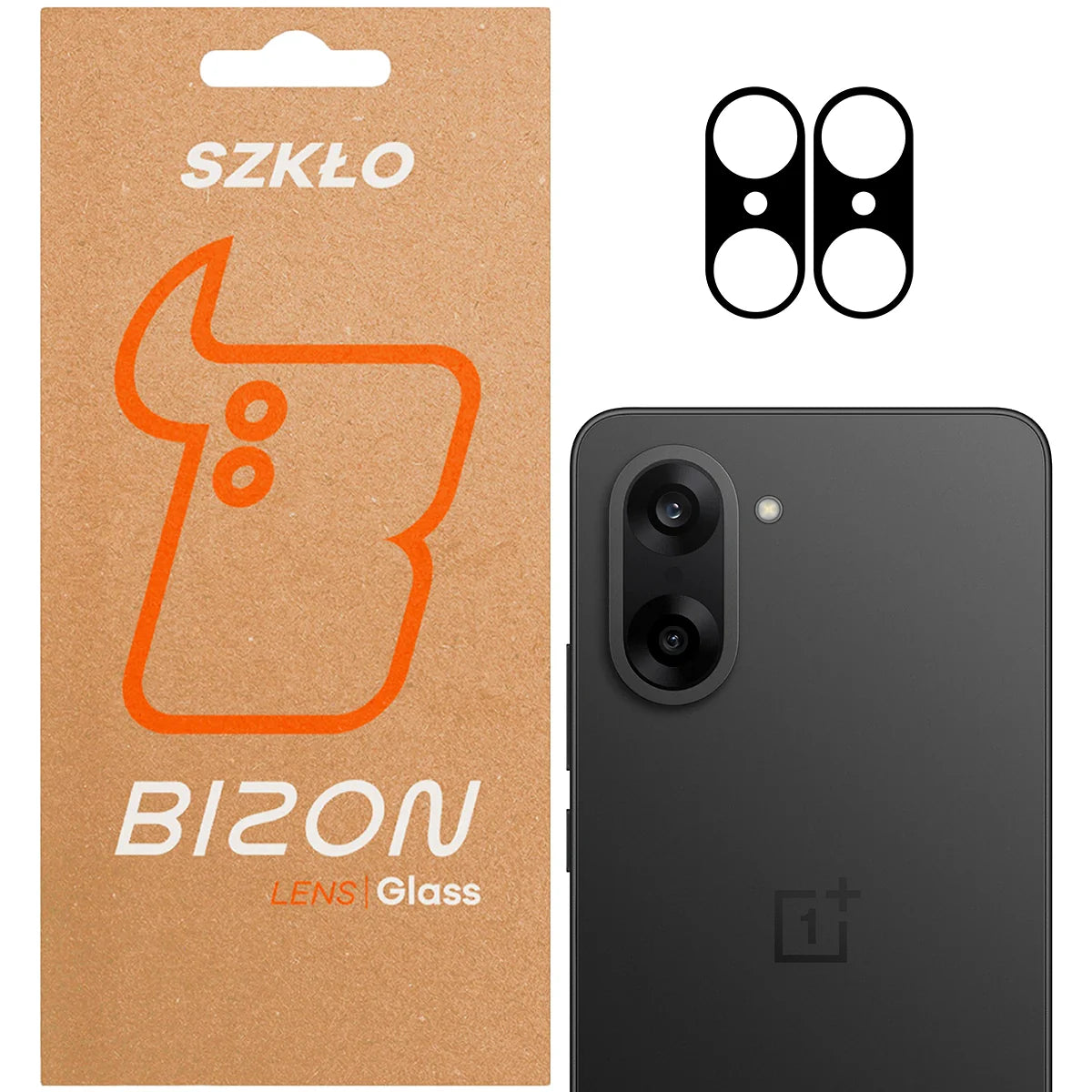 Gehärtetes Glas für die Kamera für OnePlus Nord CE5 5G, Bizon Glass Lens, 2 Stück