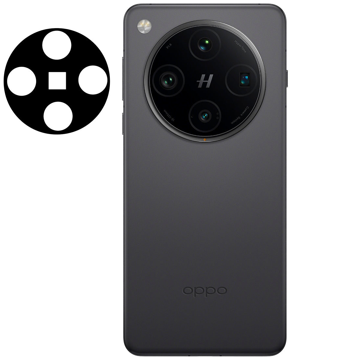 Gehärtetes Glas für die Kamera für Oppo Find X8 Pro, Bizon Glass Silk Lens, 2 Stück