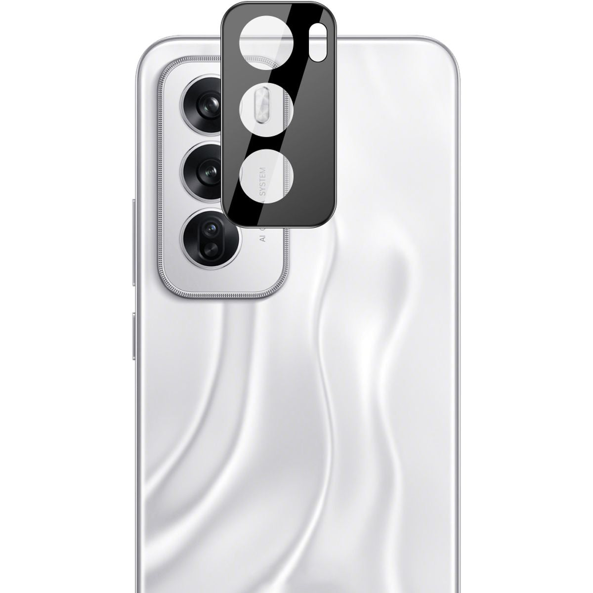 Gehärtetes Glas für die Kamera für Oppo Reno 12/12 Pro, Bizon Glass Silk Lens, 2 Stück