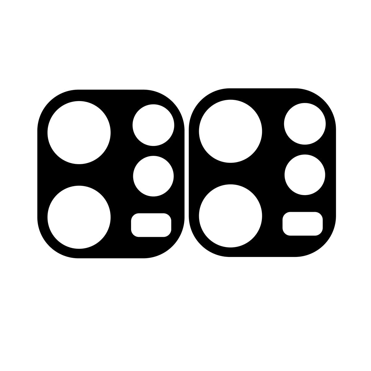 Gehärtetes Glas für die Kamera für Oppo Reno 15 F / FS, Bizon Glass Lens, 2 Stück