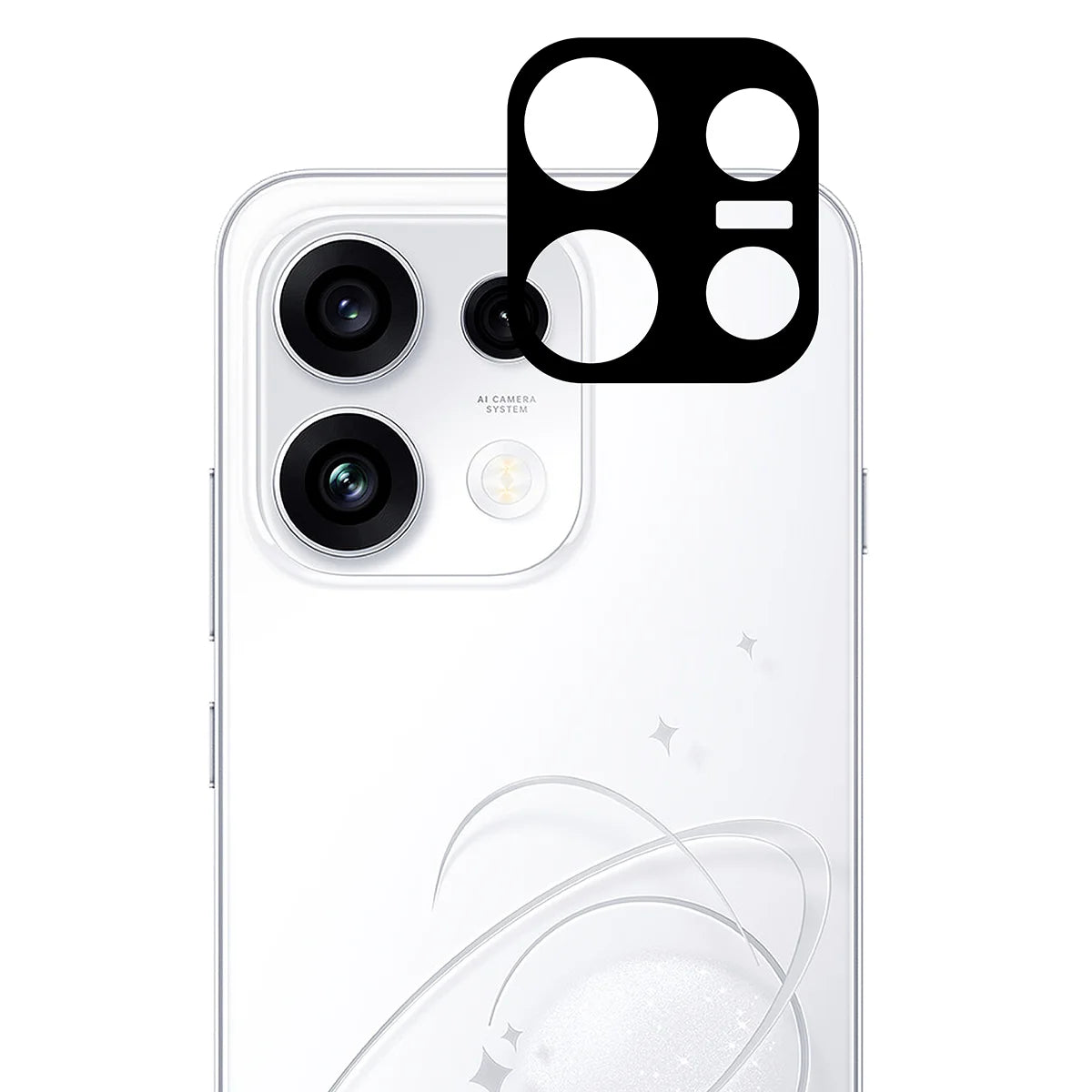Gehärtetes Glas für die Kamera für OPPO Reno16 Pro, Bizon Glass Lens, 2 Stück (5/5)