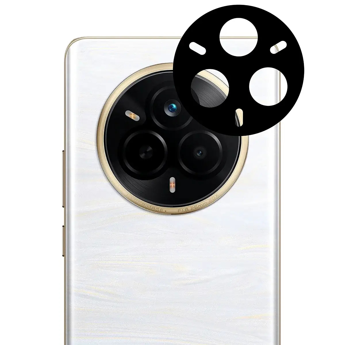 Gehärtetes Glas für die Kamera für Realme 14 Pro 5G / Pro Plus 5G, Bizon Glass Silk Lens, 2 Stück